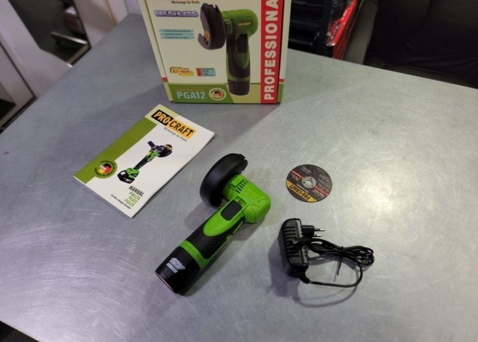 Аккумуляторная мини болгарка Procraft PGA12 +Акб Гарантия Бесщеточная