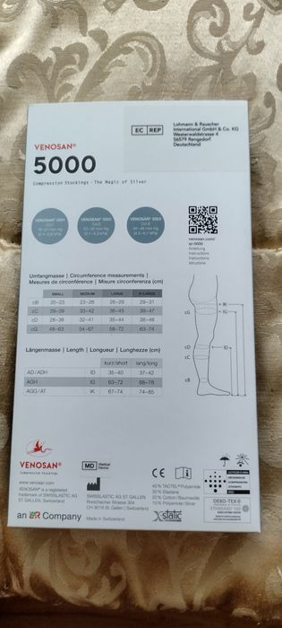 Venosan 5000 skarpeta uciskowa, żylaki