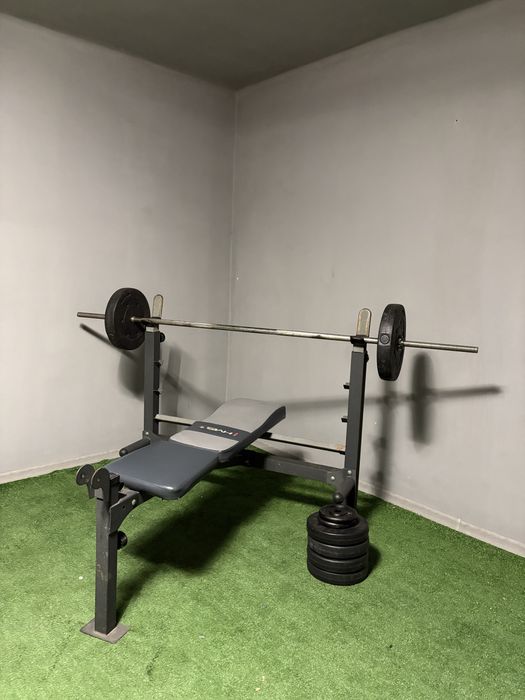 Ławeczka do Ćwiczeń Gryf 220cm Obciążenia Siłownia