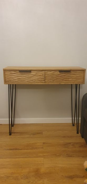 Konsola dębowa drewniana