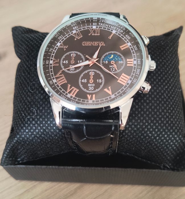 Męski zegarek kwarcowy Geneva wyprzedaż - 50% taniej