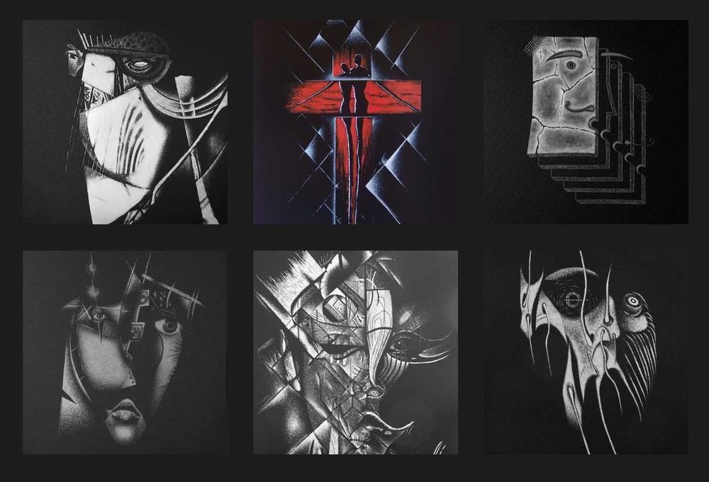 Obraz ręcznie rzeźbiony w blasze oprawiony w ramie... Staloryt