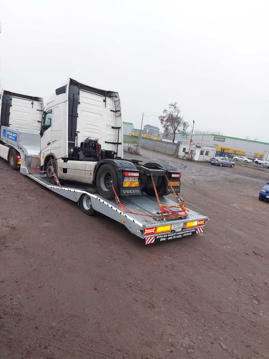 Wynajem lawety naczepy niskopodwoziowej holownik tir ciągnik laweta