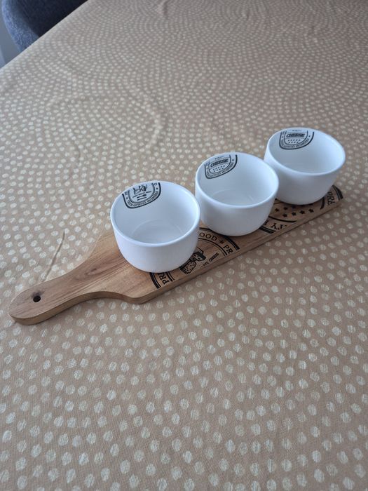 Conjunto para aperitivo com tábua