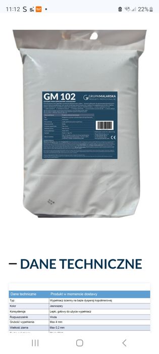 Gładź  gotowa okazja - duńska