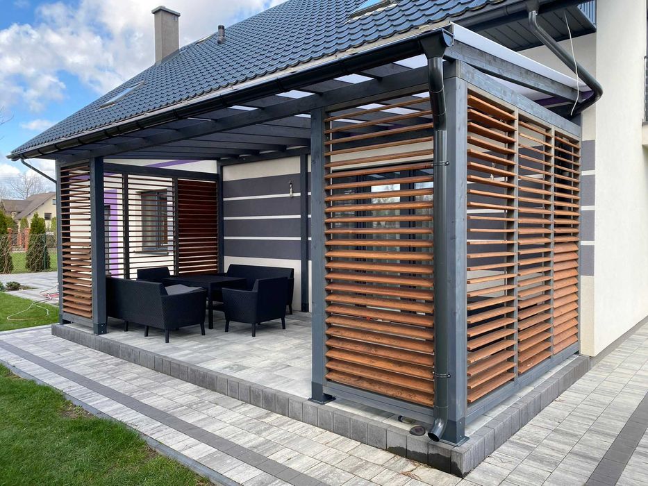 Zabudowa tarasu, pergola, wiata