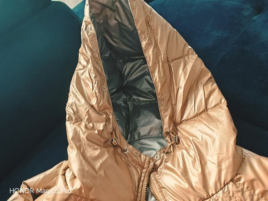 Kurtka dwustronna srebrno-szampańska