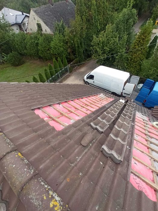 Naprawa dachu po KUNACH - GORLICE - Naprawa PO KUNIE, ocieplanie CELULOZĄ