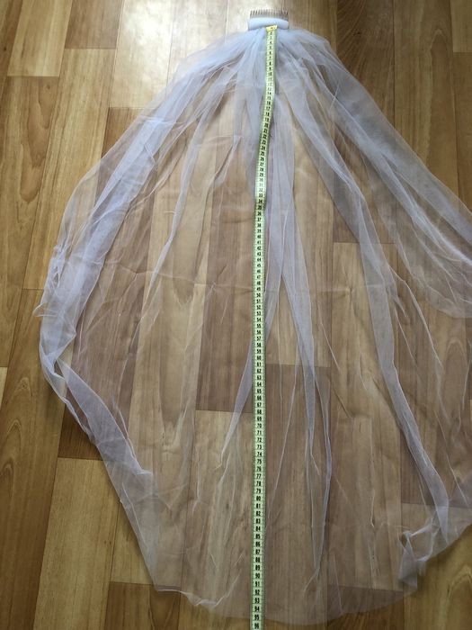 Нова біла фата 95 см