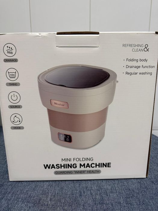 Mini Máquina de Lavar Dobrável Portátil – NOVA