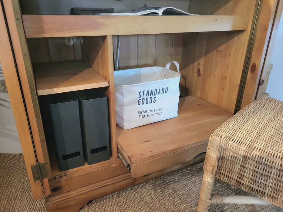 armario, estante, escritório, vintage, rustico