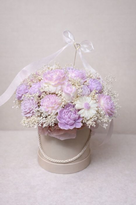 Idealny prezent. Flower box świece sojowe