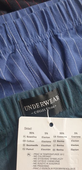 3×męskie duże bokserki bawełniane 7XL
