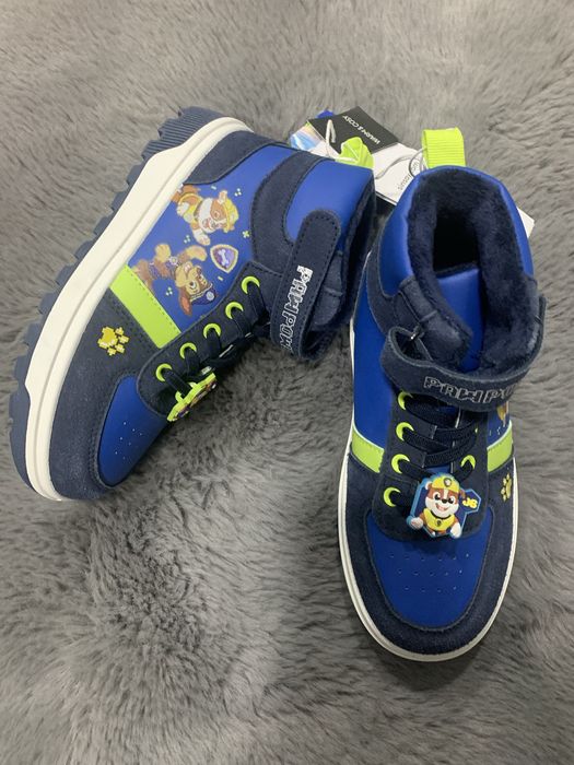 Sinsay 31 wysokie teampki granatowe jesien zapinane na rzep z mumeczkami ocieplane miekkie na jesien za kostke Paw Patrol Psi Patrol nowe