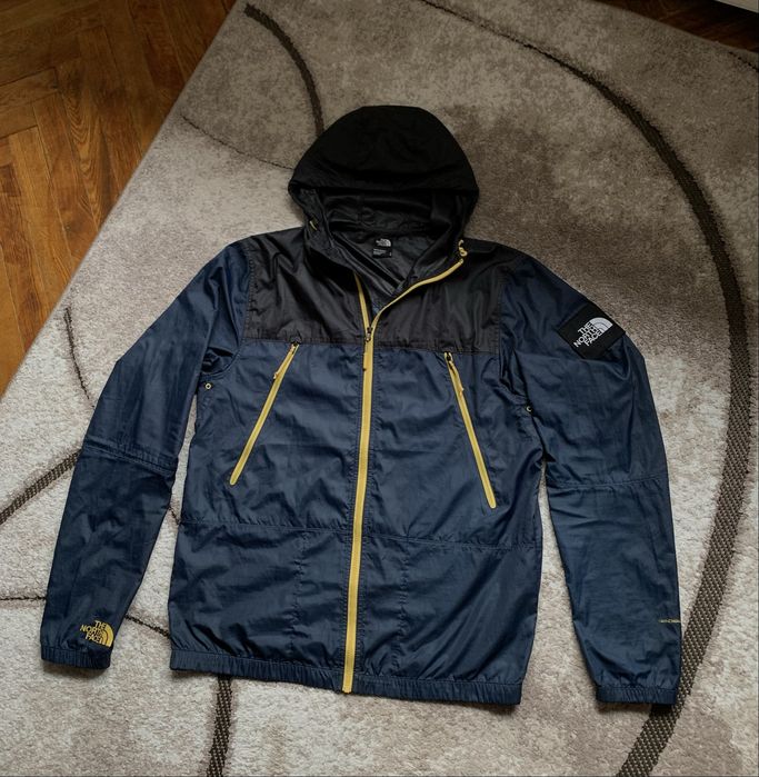 Ветровка куртка The North Face Windwall Jacket Blue Yellow Size M Mens