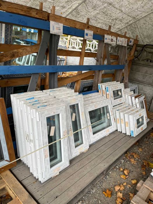 Okno PCV 40x40 100x80 Różne rozmiary- do piwnic i garaży! Wysyłka