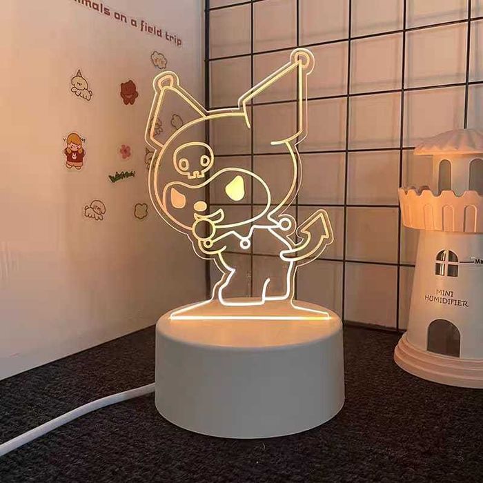 Candeeiro de mesa tricolor Sanrio Kuromi
