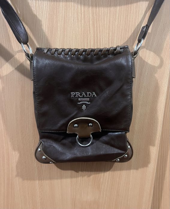 Вінтажна, шкіряна сумка від PRADA