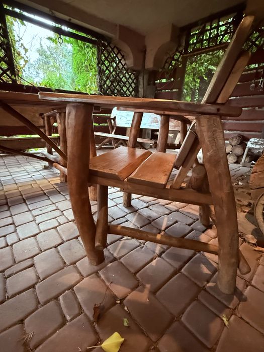 Zestaw ogrodowy drewniany