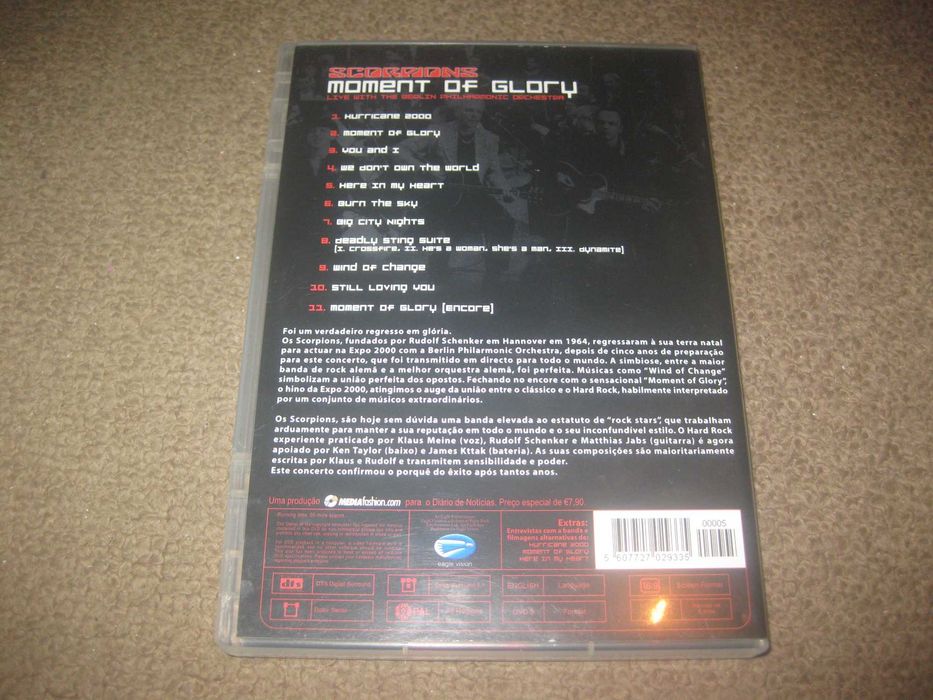 DVD dos Scorpions "Moment Of Glory"