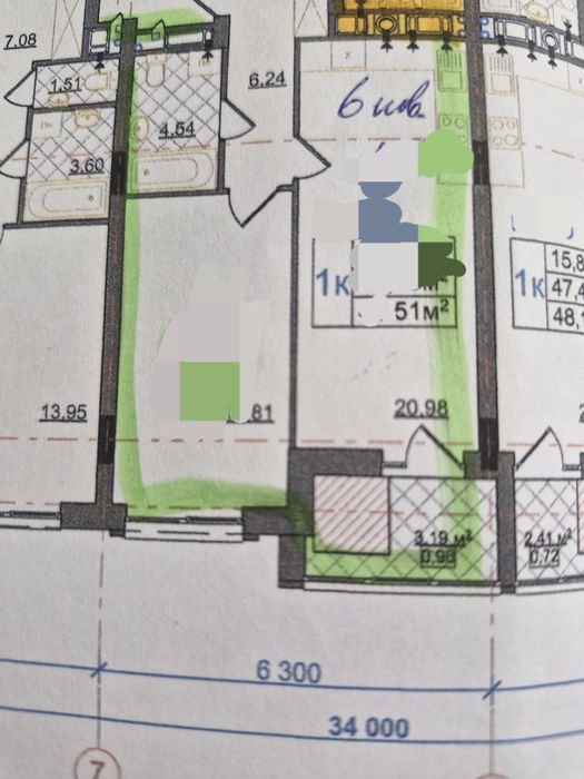 1-кімнатна квартира за адресою Очеретяна вул. (площа 51 м²) - Atlanta.ua - фото 3