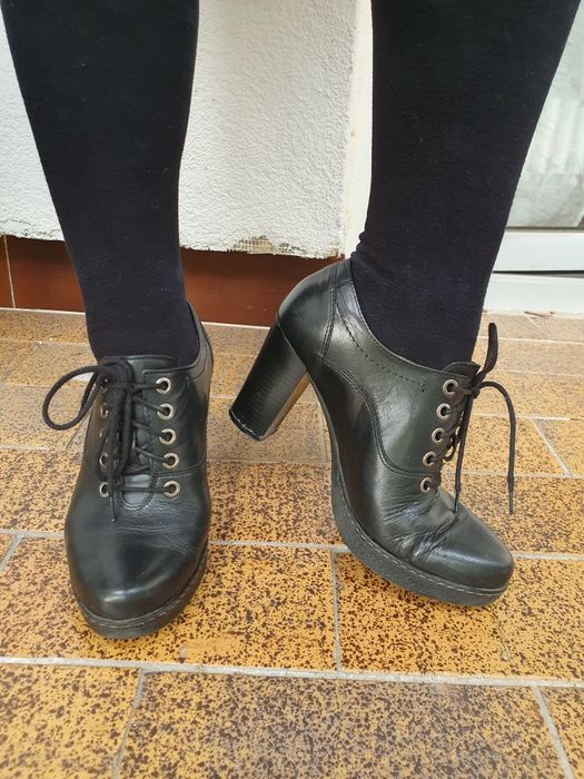 Skórzane buty na obcasie 100% real leather Lasocki gothic corpgoth