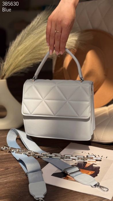 Класична жіноча сумка  крос-боді на кожен день чорна, блакитна, сіра