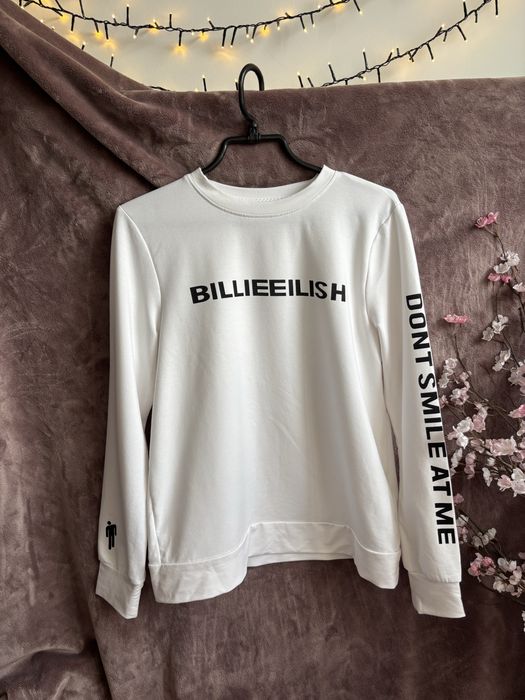 Bluza ONLY x Billie Eilish biała z wiskozą M don’t smile at me