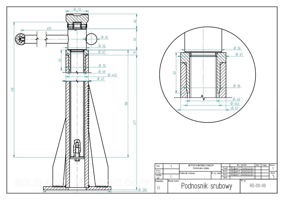Pomoc w projektach Solidworks Autocad Pkm