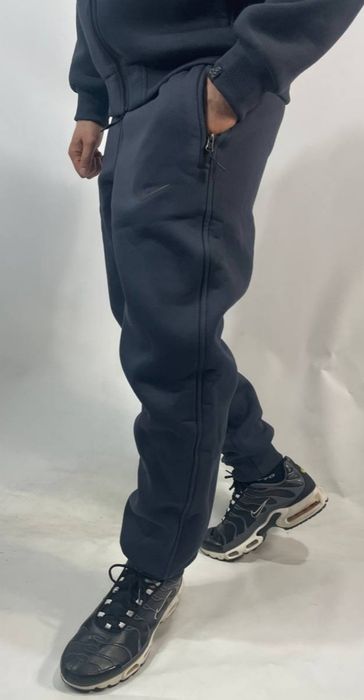 Мужской спортивный костюм Nike зимний теплый на флисе