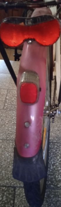 Rower miejski różowo - biały