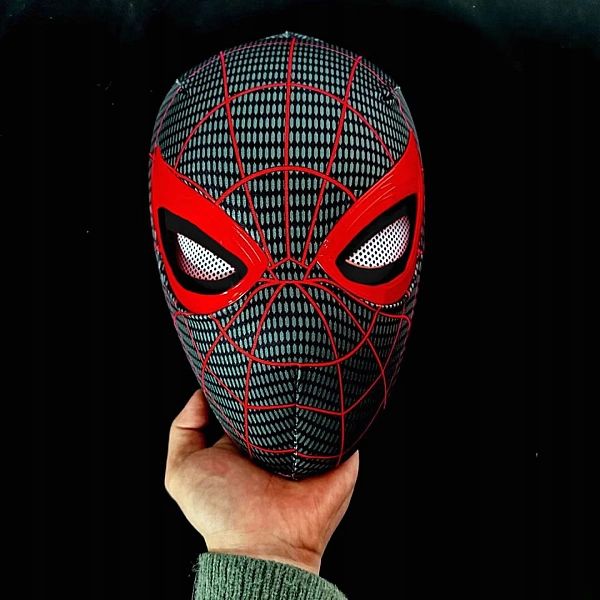 Spiderman Maska Ruchome Oczy Interaktywna Cosplay Karnawał Człowiek Pa