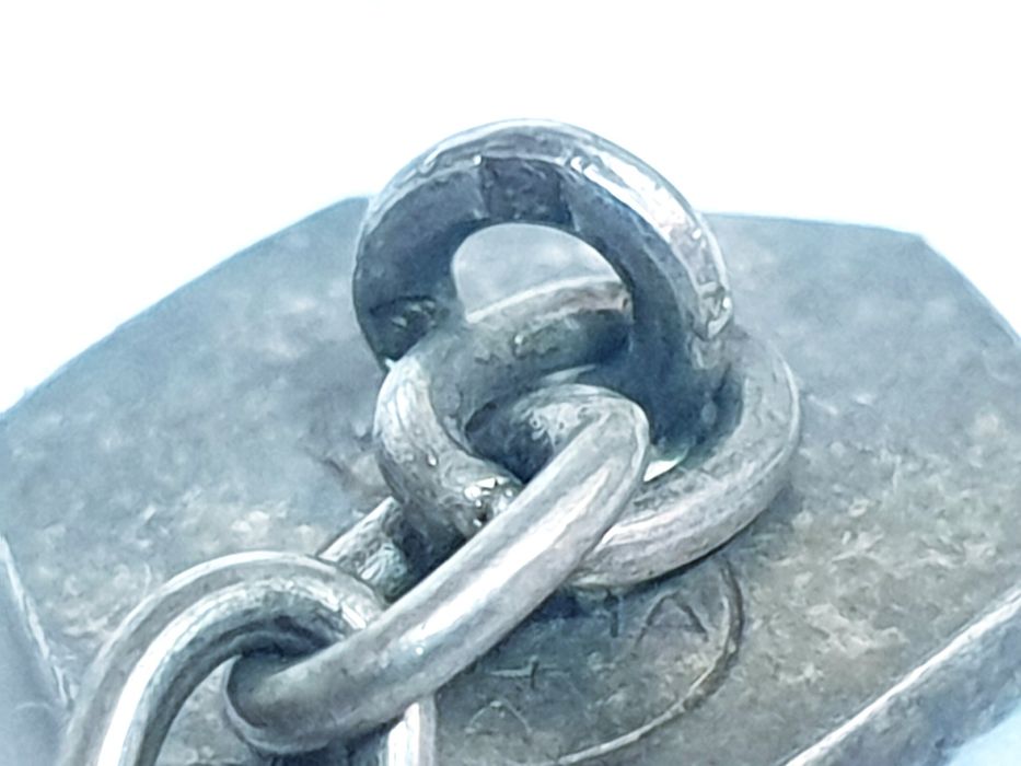 Fantásticos antigos botões de punho-prata e ouro português contrastado