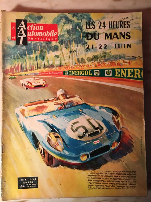 ACTION  AUTOMOBILE et Touristique - anos 50 - 6 revistas