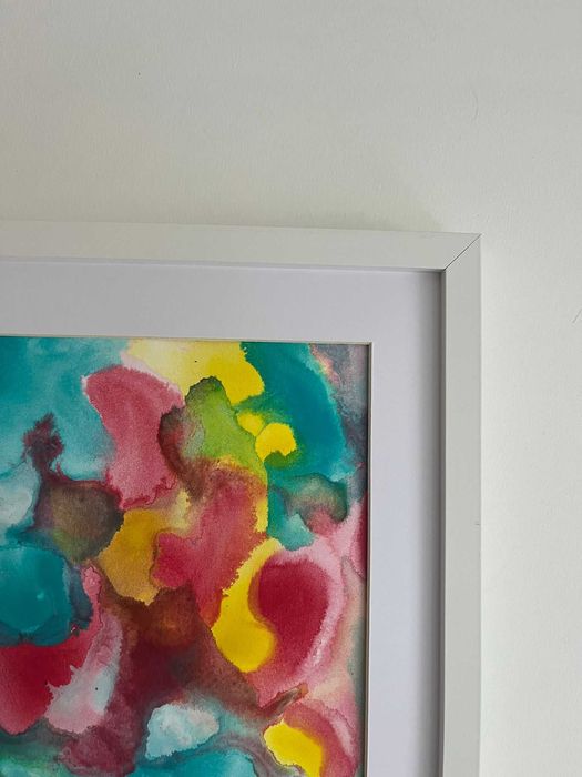 Pintura abstrata em acrílico