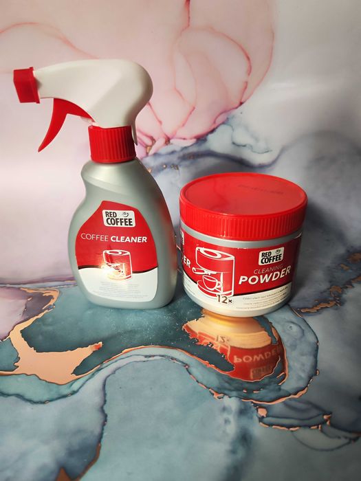 spray i proszek do czyszczenia ekspresu kawowego
