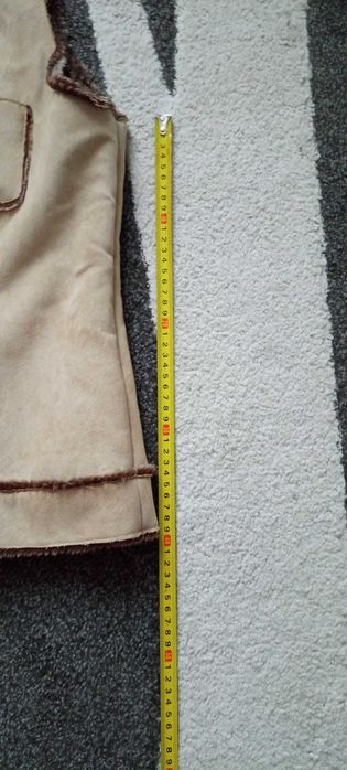 Kamizelka ZARA skóra i wełna śliczna i cieplutka r M