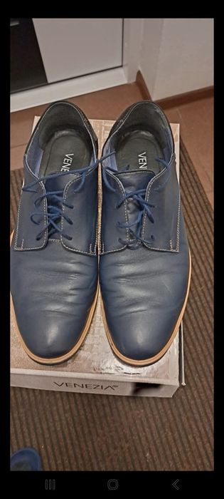 Granatowe buty męskie, Venezia, rozmiar 42,