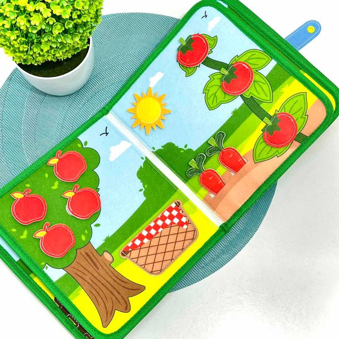 Бізіборд-книга бизиборд фетрова з активностями 21×6×22 см (C 71085)