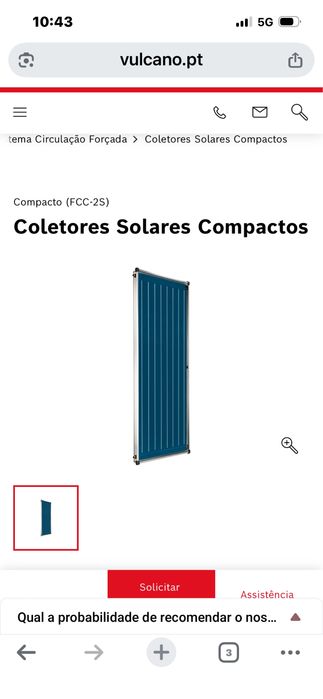 Coletor solar termico da Vulcano