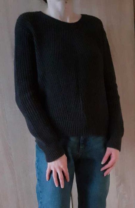 38 Sweter H&M bawełniany bawełna basic casual minimal retro