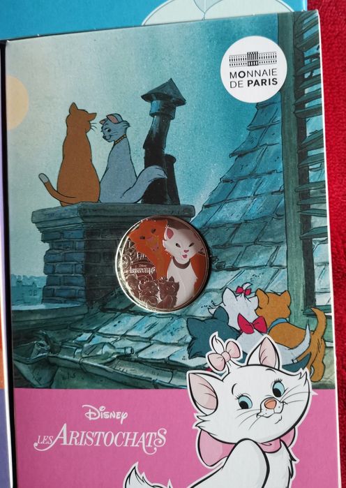 Conjunto de 6 moedas coloridas da coleção Disney