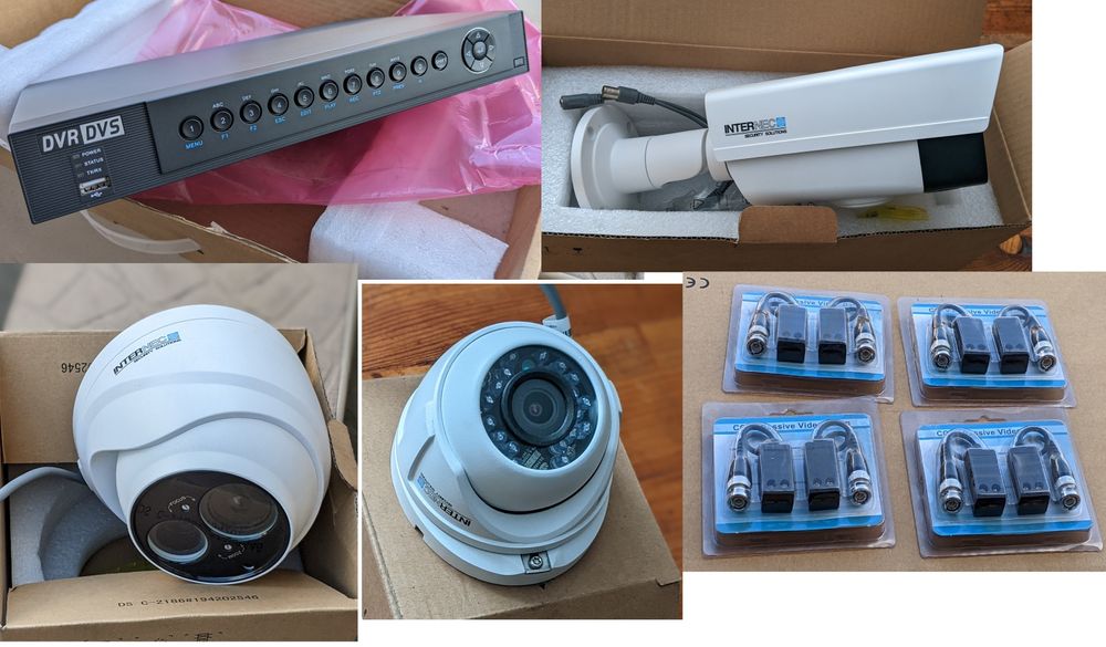 zestaw monitoringu zewnętrznego Rejestrator HD-TVI, Kamery Internec ..