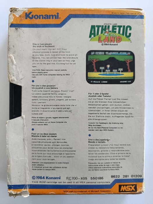 Jogo msx Athletic Land