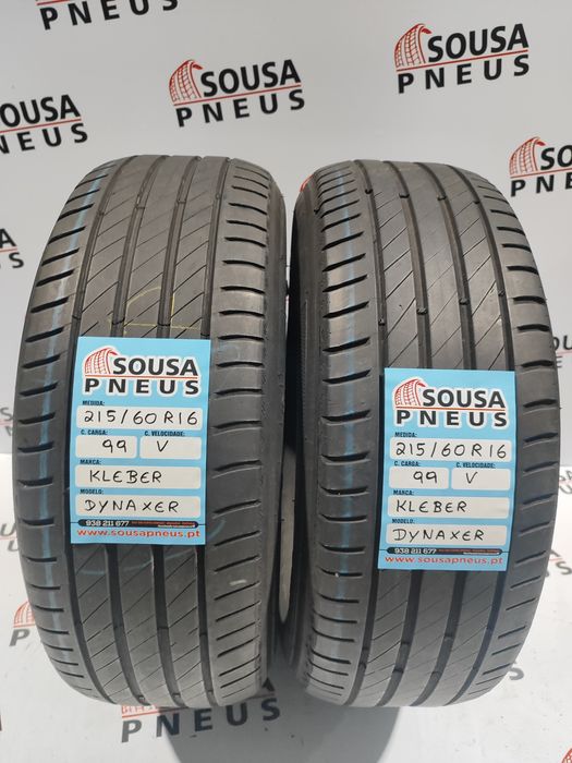 2 pneus semi novos 215-60R16 Kleber - Oferta dos Portes