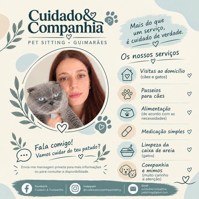 Pet Sitting e Dog Walking em Pevidém / Guimarães (Manhãs e FDS)