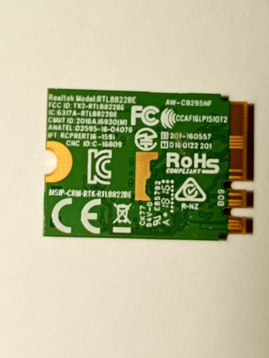 Placa Wi-Fi p/ desktop, portátil - Realtek rtl8822be