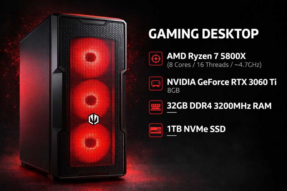 Komputer Gamingowy Ryzen 7 5800X ; RTX 3060TI