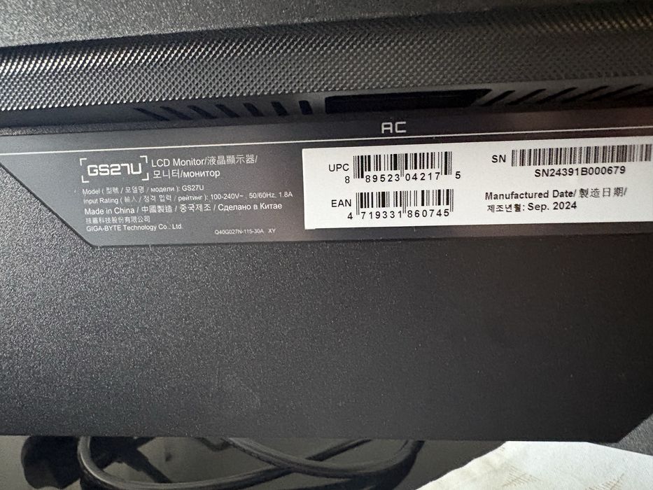 Monitor gaming gs27u 4k 160hz