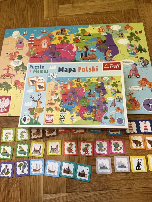 Puzzle Mapa Polski + memory